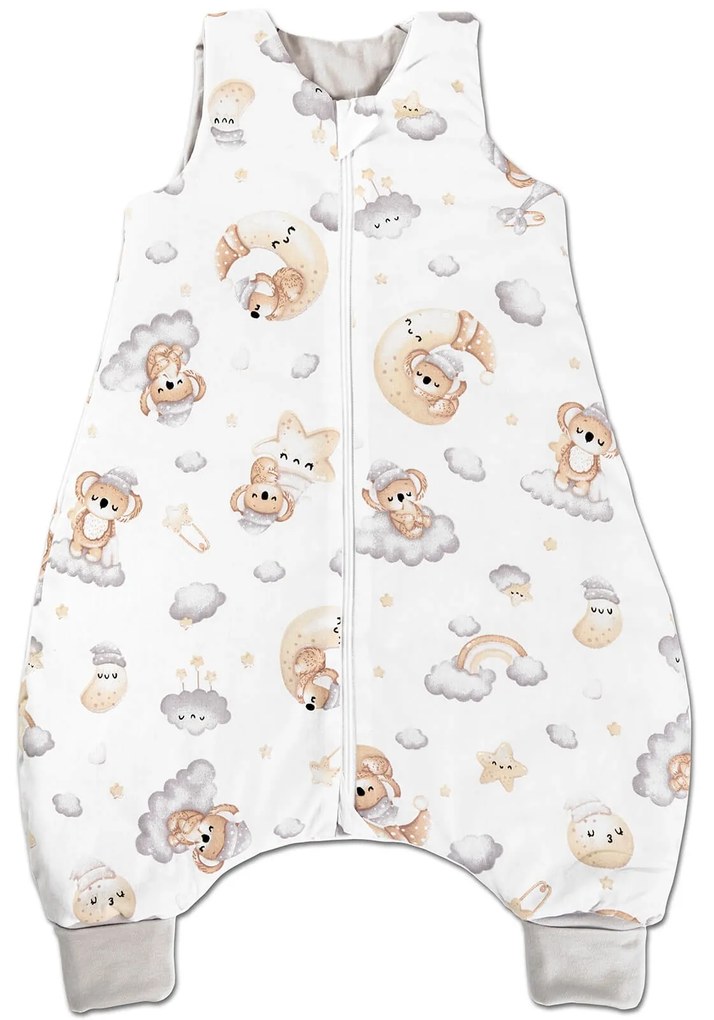 Sac de dormit cu picioare pentru copii 6-18 luni Kidizi Koala Dreams 1 tog, mansete transformabile in soseta