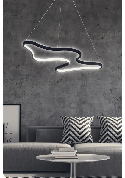 Pendul LED ARTISAN pe cablu, 36W, 230V, 6500K, negru