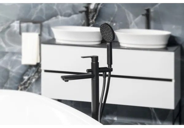 Sapho - Set pentru cadă PAX cu baterie, negru mat