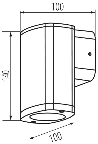 Aplică de exterior Kanlux 38881 ZEVI 1xGU10/10W/230V IP54 antracit