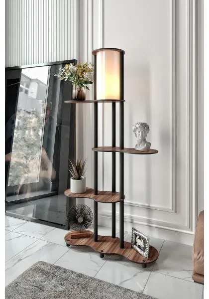 Lampadar cu polițe NOTO 1xE27/40W/230V maro/negru