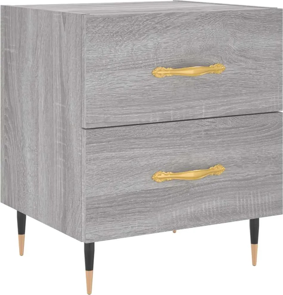 vidaXL Noptieră, gri sonoma, 40x35x47,5 cm, lemn compozit