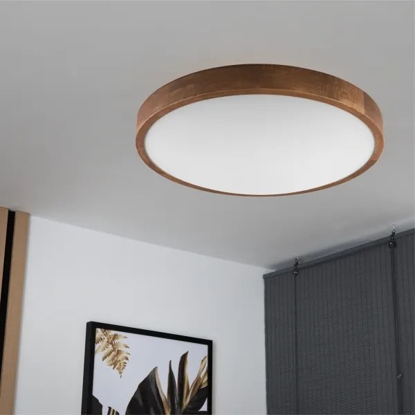 Plafonieră LED Brilagi CARVALHO SLIM 3xE27/60W/230V stejar cireș d. 47 cm