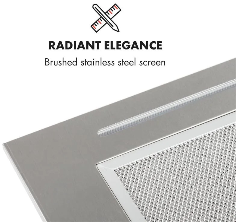 Klarstein Down Under 60, hotă de aspirație, 60 cm, 590 m³/h, LED, oțel inoxidabil