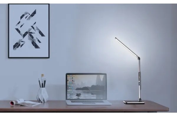 Immax 09105L - Lampă de birou LED+CCT dimabilă, cu încărcare wireless Qi, IDEAL, 8,5W/230V