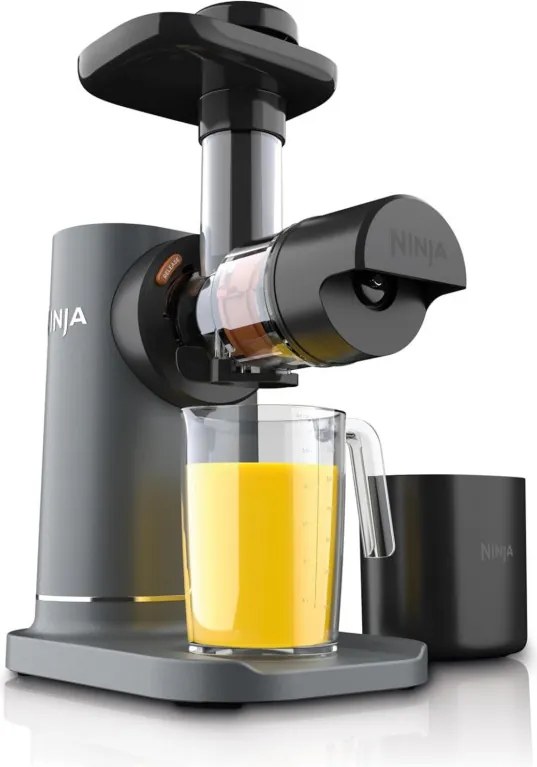 Storcator Ninja Cold Press JC151EU, 150W, 700 ml, Presare la rece, 2 filtre, Fara BPA, Functie reverse, Negru/gri