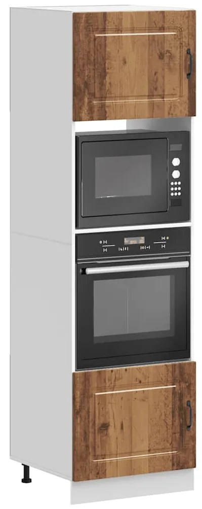 vidaXL Dulapuri pentru cuptor 2 buc Lucca Lemn vechi Lemn prelucrat