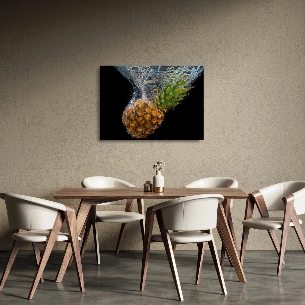 Tablou pe sticlă cu anans în apă (70x50 cm)