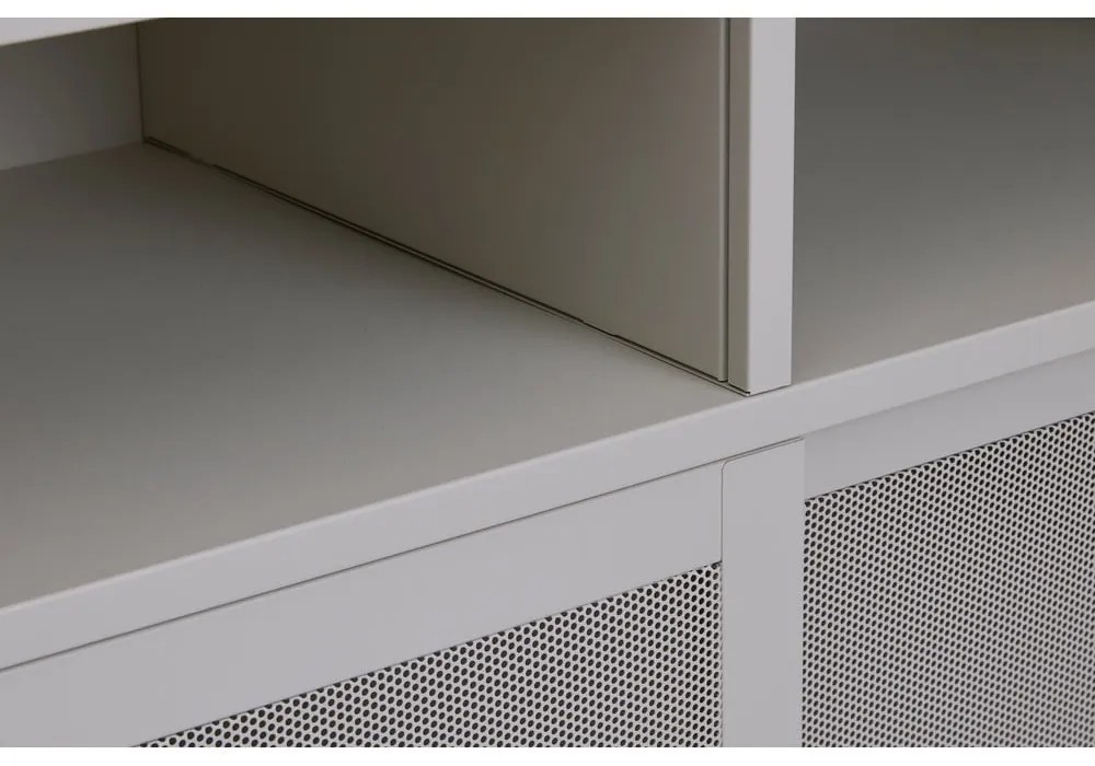 Dulap gri din metal cu ușă glisantă 90x180x40 cm Veep – Unique Furniture