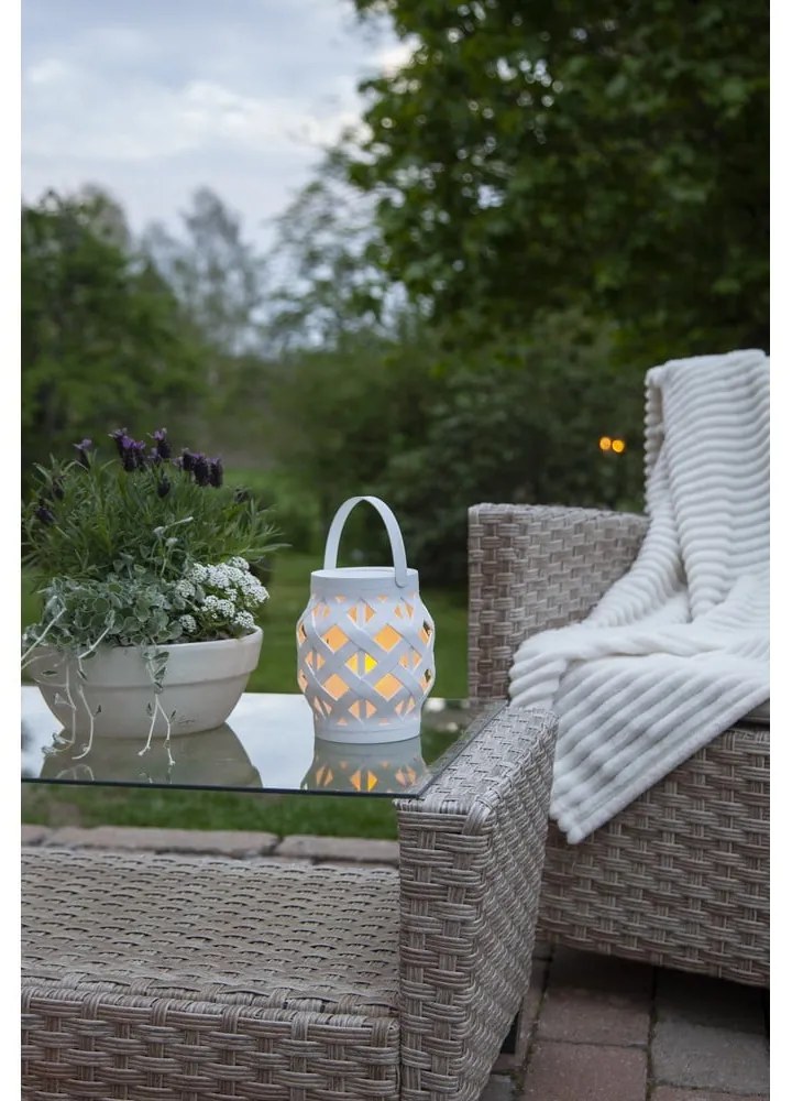 Felinar Star Trading Flame Lantern, înălțime 16 cm, alb