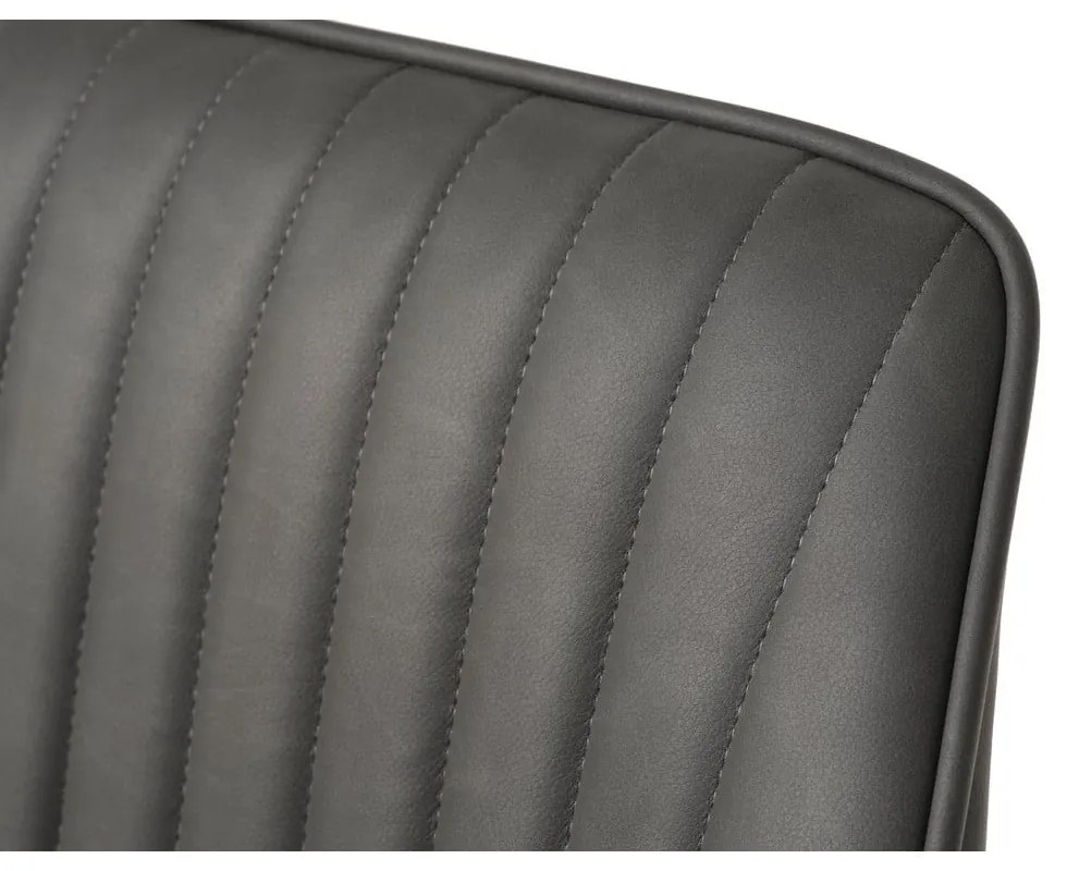 Set de scaune de sufragerie gri închis cu cotiere 2 buc. tapițat Nolan Stripe – Unique Furniture