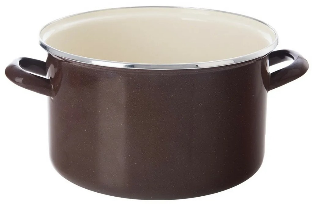 Orion Oală emailată cu margine Brown, 6,5 l, 6,5 l