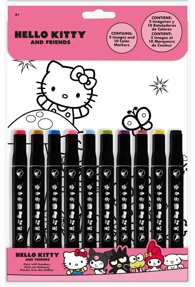 Hello Kitty carte de colorat cu numere