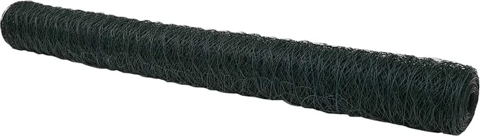 vidaXL Gard hexagonal Verde 1,6 x 50 m PVC