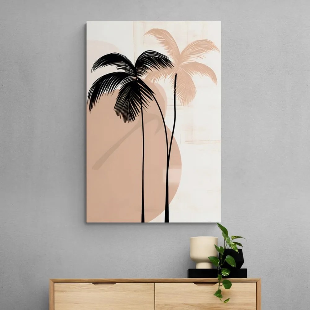 Tablou forme abstracte botanice de palmier