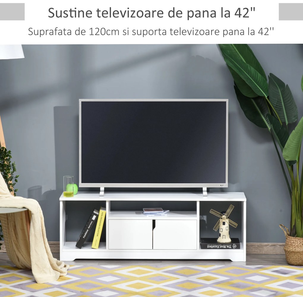 Mobilier Suport TV de pana la 45" HOMCOM cu Dulap si Etajere | Aosom Romania