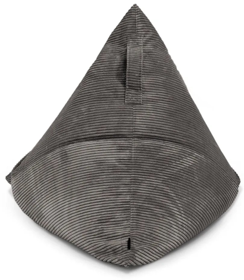 Fotoliu bean bag gri deschis cu tapițerie din catifea reiată Razzmatazz – SLOWDOWN