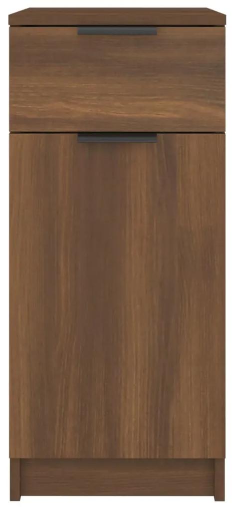 Dulap de birou, stejar maro, 33,5x50x75 cm, lemn prelucrat 1, Stejar brun