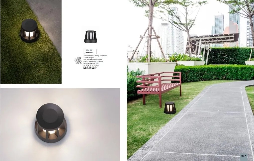 Mini stalp LED pentru iluminat exterior IP65 STARK