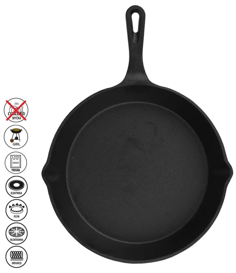 Tigaie tip grill din fontă ø 25 cm LITINA – Orion