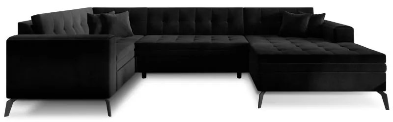 Colțar Montez 340cm negru