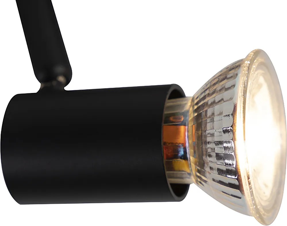 Sistem de șine modern negru cu 3 lumini trifazate stânga - Jeany