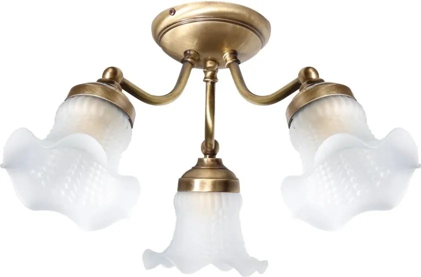 Lustra aplicata din alama design italian Glass Bell 3L