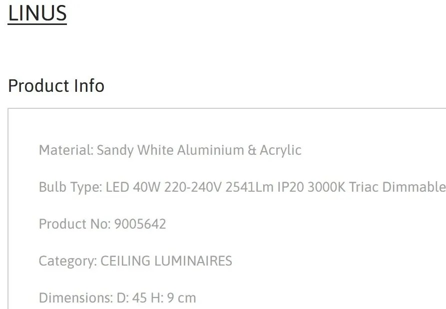Plafoniera LED dimabila design circular LINUS D-45cm