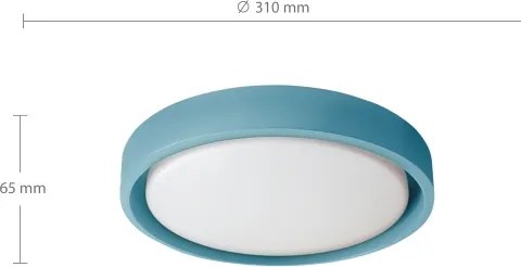 Brilagi - Plafonieră LED MATTEO, 24W/230V, Ø 31 cm, turcoaz