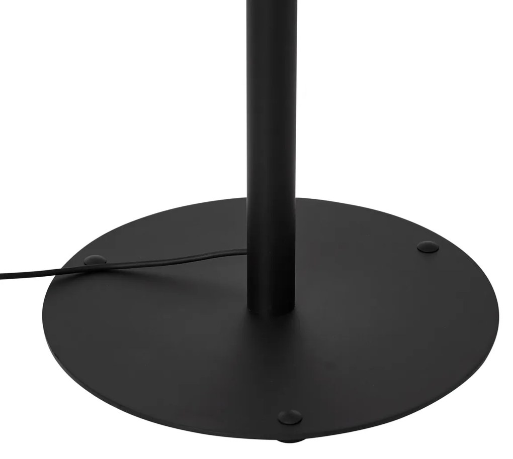 Lampă de podea modernă de exterior neagră cu abajur alb IP44 - Mississippi