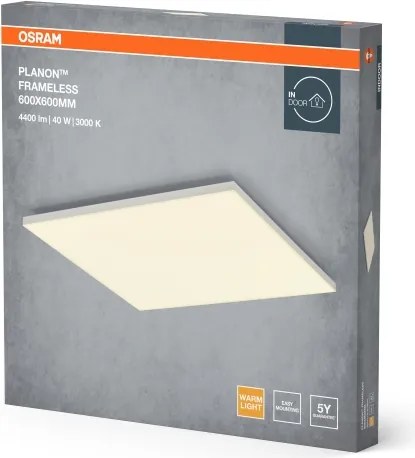 Osram - Panou LED aplicat PLANON, 40W, 230V, 3000K, 60x60 cm, alb