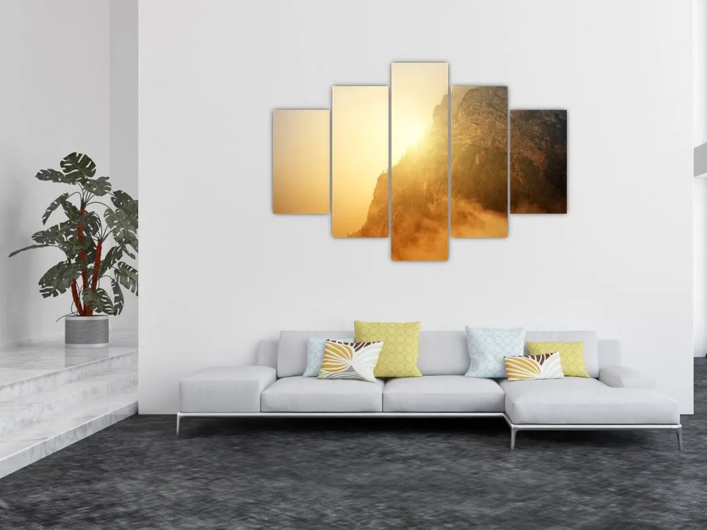 Tabloului muntelui în ceață (150x105 cm)
