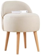 Taburet NIKI, Ø 46 cm, crem