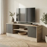 Comoda TV Sasora, nuanta sonoma-antracit, 120 x 35 x 41.5 cm