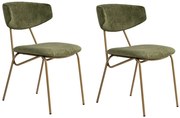 Set de scaune de sufragerie Nancy Green and Gold,2 buc.