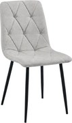 Scaun LIBRA PLATINUM GREY gri cu picioare negre