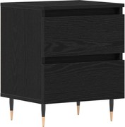 vidaXL Dulap de noapte Stejar Negru 40 x 35 x 50 cm Lemn compozit