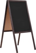 vidaXL Tablă neagră cu două fețe, lemn de cedru, verticală, 40x60 cm