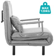 Fotoliu pat 2 in 1-gri deschis