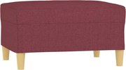 vidaXL Taburet, roșu vin, 70x55x41 cm, material textil