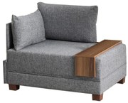 Fotoliu colțar TULA, gri, stânga