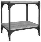 vidaXL Comodă TV, gri sonoma, 40x33x41 cm, lemn prelucrat și oțel