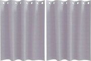 vidaXL Perdele Opaque cu Inel 2 pcs Gri Metalic 140 x 140 cm Poliester