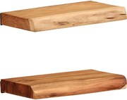 vidaXL Rafturi de perete, 2 buc., 30x20x3,5 cm, lemn masiv de acacia