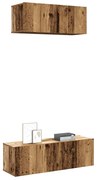 vidaXL Set dulap TV 2 piese montat pe perete lemn vechi lemn prelucrat
