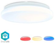 Plafonieră LED RGBW dimabilă LED/18W/230V 3000-6500K Wi-Fi Nedis WIFILAW11WT