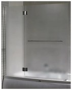 Paravan de cada batant Inter Ceramic 126x140 cm sticla opaca 5 mm profil crom lucios stanga