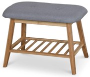 Banca gri cu structura din bambus ST14