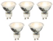 Set de 5 becuri LED GU10 reglabile 4W 300lm 2700K
