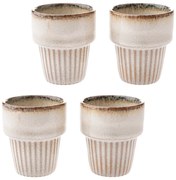 Cești crem 4 buc. pentru espresso din gresie 100 ml Tone – Dakls